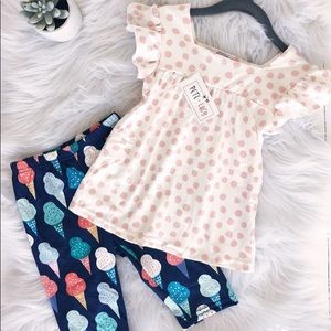 NWT 4T Ice Cream Capri Set